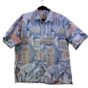 Tori Richard Honolulu Men's Hawaiian Aloha  100% Cotton Button Up Shirt XL